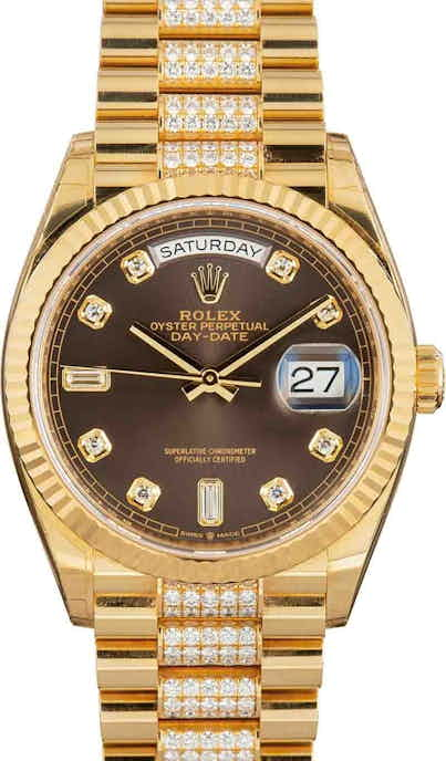 Rolex Day-Date President 36mm Ref 128238 18k Yellow Gold